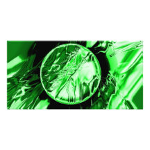 Círculo verde cartoes com foto