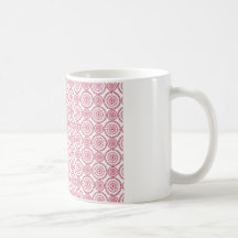 Círculos femininos cor-de-rosa caneca