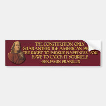 Citações de Ben Franklin: Garantias constitucionai Adesivos