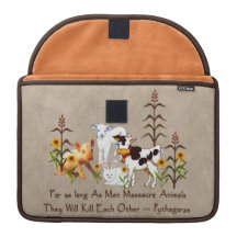 Citações do vegetariano de Pythagoras Bolsa MacBook Pro