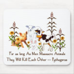 Citações do vegetariano de Pythagoras Mousepad
