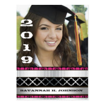 Classe de convites da foto da graduação cartão postal