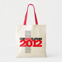 Classe de vermelho do saco de 2012 conGRADulations Bolsas De Lona