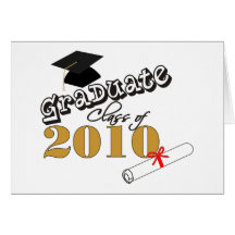 Classe graduada de 2010 cartao