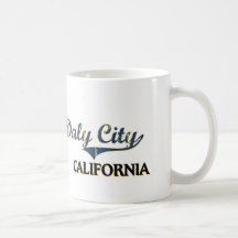 Clássico da cidade de Daly City Califórnia Canecas