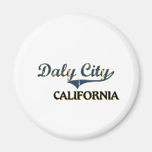 Clássico da cidade de Daly City Califórnia Imã De Refrigerador