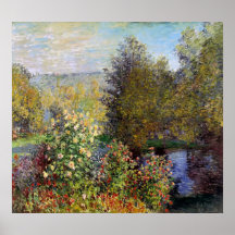 Claude Monet - canto do jardim em Montgeron Impressão
