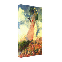 Claude Monet - mulher com pára-sol Impressão Em Canvas