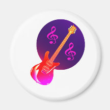 clefs roxos do círculo do inclinação da guitarra d imã