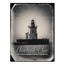 Cleveland, Ohio - farol da entrada 1911 principal Cartao Postal