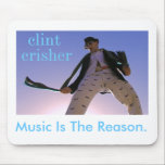 Clint Crisher Mousepad, música é a razão tapetes para ratos