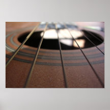 Close up da guitarra poster