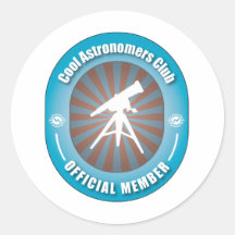 Clube legal dos astrónomos adesivo em formato redondo