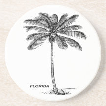 Coaster. da palmeira de Florida Porta Copos Para Bebidas