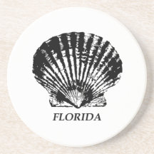 Coaster. do scallop de Florida Porta-copo
