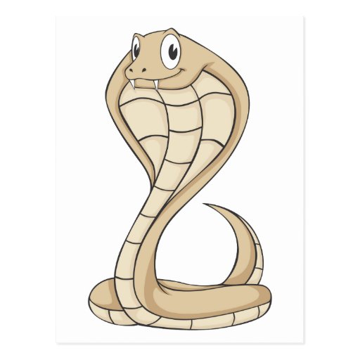 Cobra amigável cartoes postais
