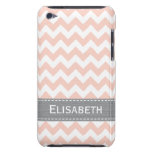 Cobrir cor-de-rosa e cinzento do caso do ipod touc capa iPod barely there