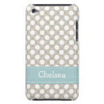 Cobrir Khaki e azul do caso do ipod touch 4g das b Capas iPod Touch
