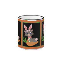 Coelho enevoado do gatinho de Toon! Caneca