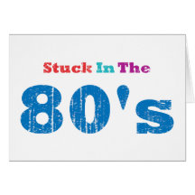 Colado no anos 80 cartão
