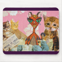 Colagem bonito 2 do gato mousepads