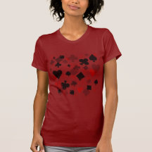 Colagem do terno do cartão do vintage - vermelho & camiseta