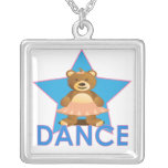 Colar adorável do urso da dança