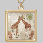 Colar alaranjada da flor dos girafas colares