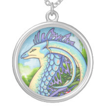 Colar azul da selva do dragão