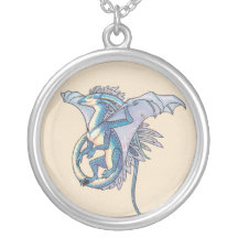 Colar azul de voo do dragão