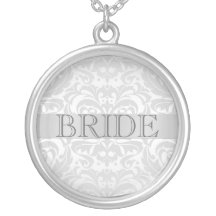 Colar de prata elegante do casamento da noiva do d