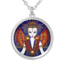 Colar do anjo do fogo da deusa de "Solara" Sun