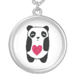 Colar do coração da panda