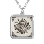 Colar do Monochrome dos rosas do vintage