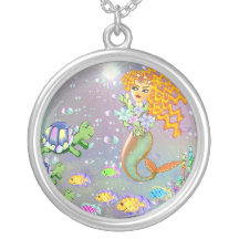 Colar do pendente da sereia