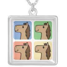 Colar do pop art do cavalo