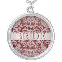 Colar elegante do casamento da noiva do damasco do