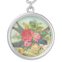 Colar floral do vintage
