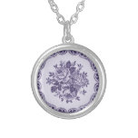 Colar obscura da lavanda dos rosas do vintage
