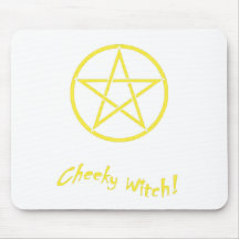 Coleção insolente da estrela da bruxa (amarelo) mouse pad