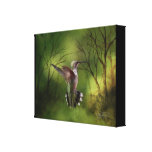 Colibri do envoltório das canvas em vôo impressão em canvas