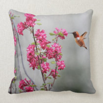 Colibri e flores do vôo almofadas da american mojo