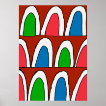 Colinas coloridas abstratas posters