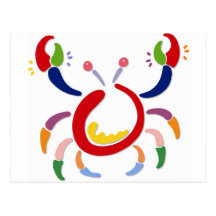 colorfulcrab cartão postal