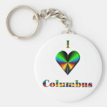 Columbo -- Azul & alaranjado verdes Chaveiros