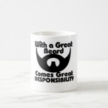 Com excelente uma barba vem grande resposibility caneca