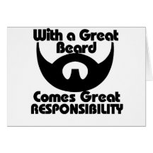 Com excelente uma barba vem grande resposibility cartões