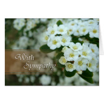 Com simpatia - flores brancas cartões