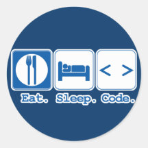 coma o código do sono (o HTML) Adesivo