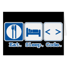 coma o código do sono (o HTML) Cartão